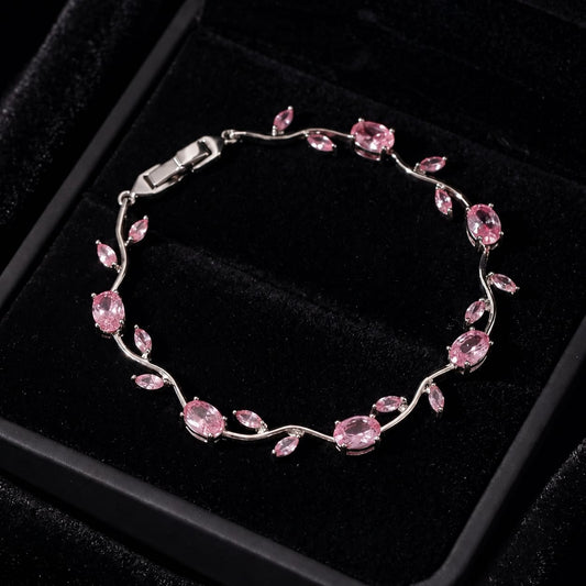 Tulip Flower Bracelet – Golden Stainless Steel Jewelry for Women