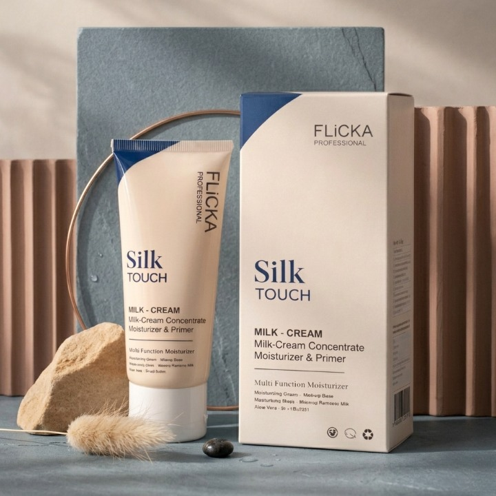 Flicka Silk Touch Milk-Cream Moisturizer, Primer & Makeup Base – 60g