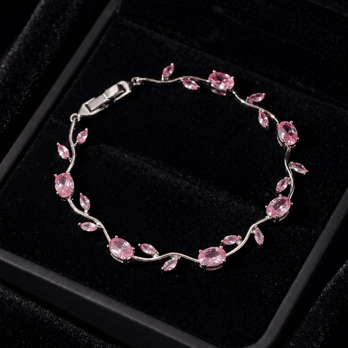 Tulip Flower Bracelet – Golden Stainless Steel Jewelry for Women