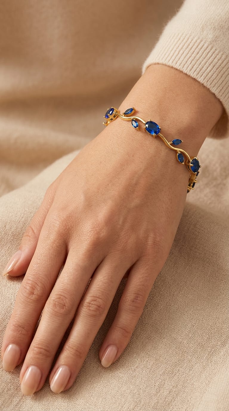 Tulip Flower Bracelet – Golden Stainless Steel Jewelry for Women
